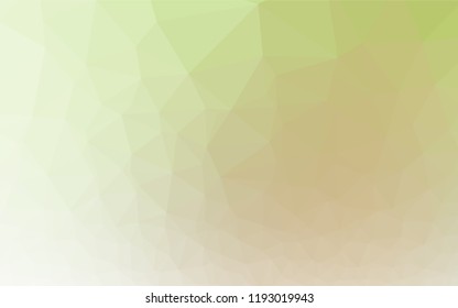 Light Green, Yellow vector polygon abstract background. A sample with polygonal shapes. The elegant pattern can be used as part of a brand book.