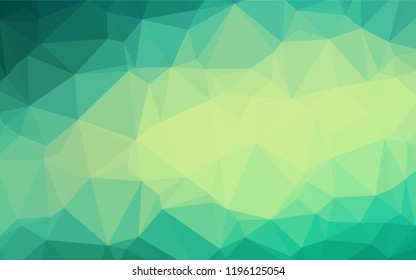 Light Green, Yellow vector polygon abstract layout. Creative geometric illustration in Origami style with gradient. The best triangular design for your business.