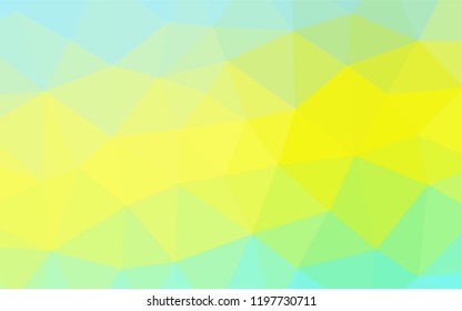 Light Green, Yellow vector polygon abstract background. Colorful abstract illustration with gradient. The textured pattern can be used for background.