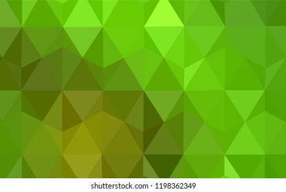 Light Green, Yellow vector polygon abstract layout. Shining colorful illustration with triangles. Pattern for a brand book's backdrop.
