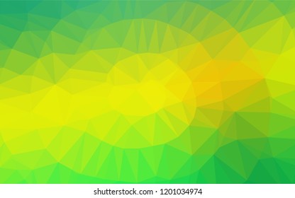 Light Green, Yellow vector polygon abstract background. Brand new colored illustration in blurry style with gradient. The best triangular design for your business.