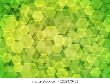 Light Green, Yellow vector polygon abstract pattern. Shining colored illustration in a Brand new style. The polygonal design can be used for your web site.
