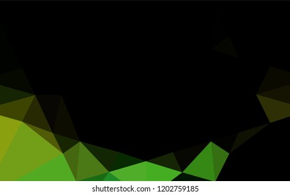 Light Green, Yellow vector polygon abstract background. Geometric illustration in Origami style with gradient.  The completely new template can be used for your brand book.