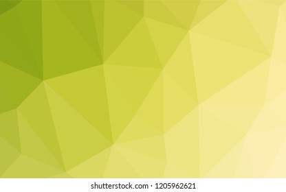 Light Green, Yellow vector polygon abstract backdrop. A completely new color illustration in a polygonal style. A new texture for your web site.