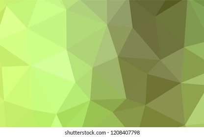 Light Green, Yellow vector polygon abstract backdrop. Colorful abstract illustration with triangles. Polygonal design for your web site.