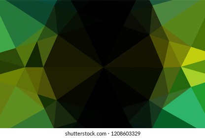 Light Green, Yellow vector polygon abstract backdrop. Colorful abstract illustration with gradient. The polygonal design can be used for your web site.