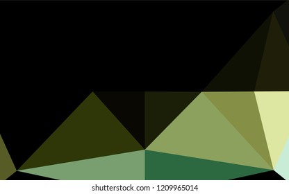 Light Green, Yellow vector polygon abstract background. A sample with polygonal shapes. A completely new design for your business.