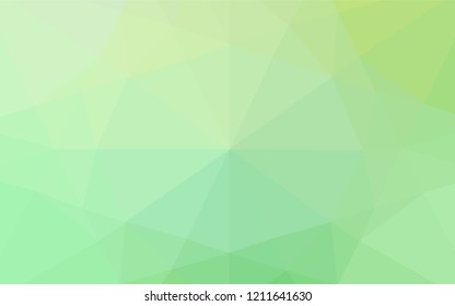 Light Green, Yellow vector polygon abstract backdrop. A vague abstract illustration with gradient. The template can be used as a background for cell phones.