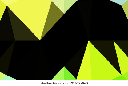 Light Green, Yellow vector polygon abstract backdrop. Geometric illustration in Origami style with gradient.  A completely new design for your business.