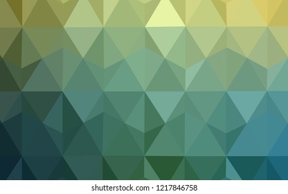 Light Green, Yellow vector polygon abstract background. Modern abstract illustration with triangles. A completely new design for your leaflet.