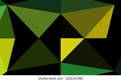 Light Green, Yellow vector polygon abstract background. Colorful abstract illustration with gradient. A completely new design for your business.