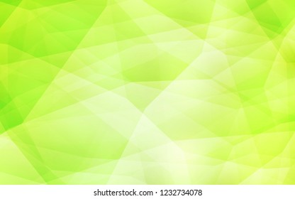 Light Green, Yellow vector polygon abstract background. Glitter abstract illustration with an elegant triangles. Pattern for a brand book's backdrop.