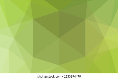 Light Green, Yellow vector polygon abstract backdrop. A sample with polygonal shapes. The elegant pattern can be used as part of a brand book.