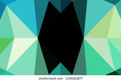 Light Green, Yellow vector polygon abstract background. Geometric illustration in Origami style with gradient.  The elegant pattern can be used as part of a brand book.