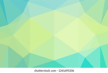 Light Green, Yellow vector polygon abstract background. Modern geometrical abstract illustration with gradient. A completely new template for your business design.