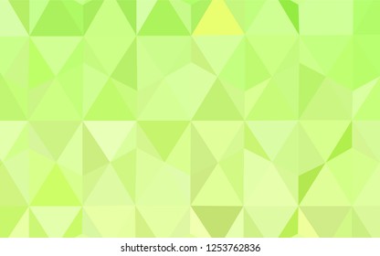 Light Green, Yellow vector polygon abstract background. Creative geometric illustration in Origami style with gradient. Template for cell phone's backgrounds.