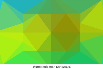 Light Green, Yellow vector polygon abstract background. Shining colored illustration in a Brand new style. The completely new template can be used for your brand book.