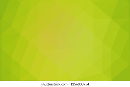 Light Green, Yellow vector polygon abstract layout. Shining illustration, which consist of triangles. Elegant pattern for a brand book.