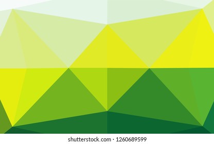 Light Green, Yellow vector polygon abstract backdrop. Shining colored illustration in a Brand new style. A new texture for your design.