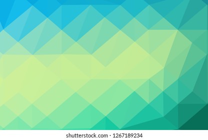 Light Green, Yellow vector polygon abstract layout. Geometric illustration in Origami style with gradient. Completely new template for your business design.