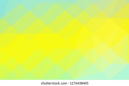 Light Green, Yellow vector polygon abstract layout. Colorful abstract illustration with gradient. Triangular pattern for your business design.