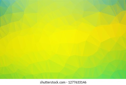 Light Green, Yellow vector polygon abstract background. A sample with polygonal shapes. A completely new design for your business.
