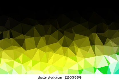 Light Green, Yellow vector polygon abstract backdrop. Colorful illustration in abstract style with gradient. Elegant pattern for a brand book.