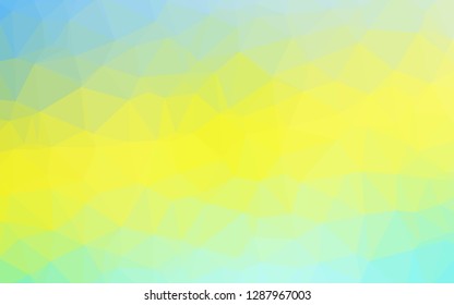 Light Green, Yellow vector polygon abstract layout. Colorful illustration in abstract style with gradient. Triangular pattern for your business design.