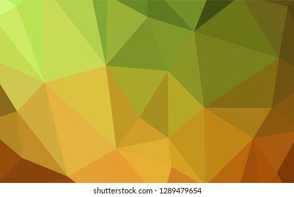 Light Green, Yellow vector polygon abstract layout. Shining colorful illustration with triangles. Textured pattern for your backgrounds.