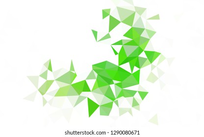 Light Green, Yellow vector polygon abstract backdrop. Creative illustration in halftone style with triangles. Pattern for a brand book's backdrop.
