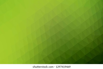 Light Green, Yellow vector polygon abstract layout. Colorful illustration in Origami style with gradient.  Brand new style for your business design.