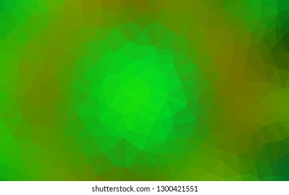 Light Green, Yellow vector polygon abstract backdrop. Creative geometric illustration in Origami style with gradient. A new texture for your web site.