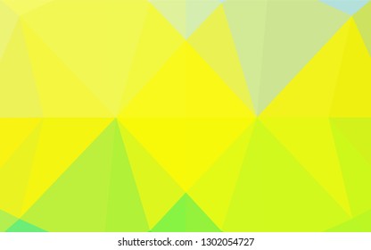 Light Green, Yellow vector polygon abstract background. Modern geometrical abstract illustration with gradient. The elegant pattern can be used as part of a brand book.