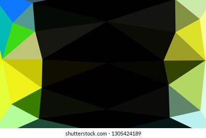 Light Green, Yellow vector polygon abstract background. A sample with polygonal shapes. Completely new template for your business design.
