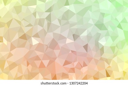 Light Green, Yellow vector polygon abstract background. Triangular geometric sample with gradient.  Best triangular design for your business.
