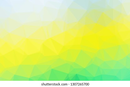 Light Green, Yellow vector polygon abstract background. Colorful abstract illustration with gradient. Template for a cell phone background.