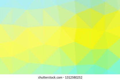 Light Green, Yellow vector polygon abstract layout. A completely new color illustration in a vague style. New texture for your design.