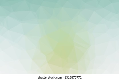 Light Green, Yellow vector polygon abstract background. A vague abstract illustration with gradient. Template for your brand book.