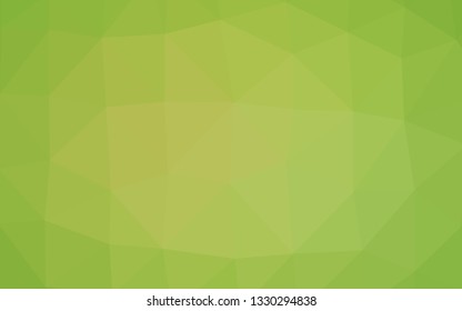 Light Green, Yellow vector polygon abstract background. Colorful illustration in Origami style with gradient.  Completely new template for your business design.