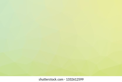 Light Green, Yellow vector polygon abstract backdrop. A vague abstract illustration with gradient. Triangular pattern for your business design.