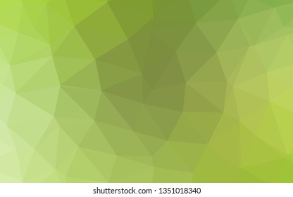 Light Green, Yellow vector polygon abstract background. Colorful illustration in abstract style with gradient. Triangular pattern for your business design.