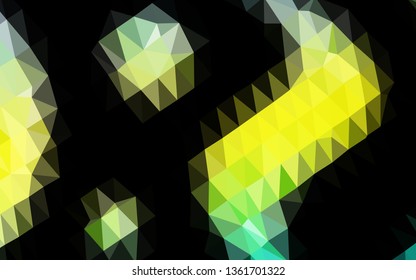 Light Green, Yellow vector polygon abstract backdrop. Modern geometrical abstract illustration with gradient. Brand new style for your business design.