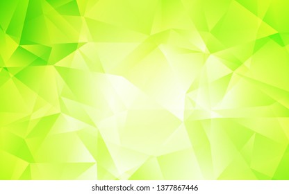 Light Green, Yellow vector polygon abstract backdrop. Colorful illustration in polygonal style with gradient. Pattern for a brand book's backdrop.