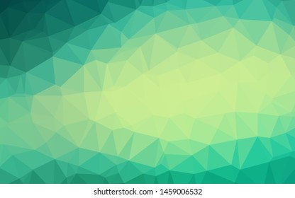 Light Green, Yellow vector polygon abstract background. Colorful abstract illustration with gradient. Template for a cell phone background.
