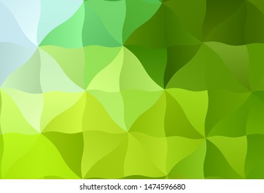 Light Green, Yellow vector polygon abstract backdrop. A completely new color illustration in a polygonal style. Best triangular design for your business.