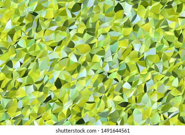 Light Green, Yellow vector polygon abstract backdrop. Colorful abstract illustration with triangles. A completely new design for your leaflet.