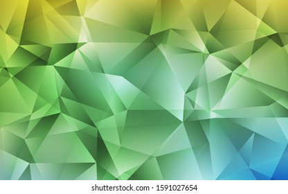 Light Green, Yellow vector polygon abstract layout. Colorful illustration in polygonal style with gradient. Brand new style for your business design.