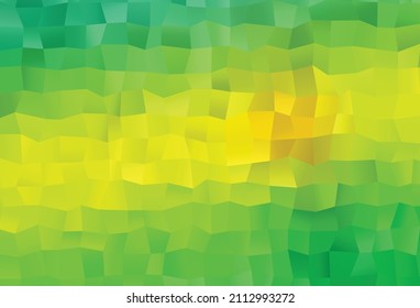 Verde claro, fondo abstracto de polígono vector amarillo. Ilustración geométrica en estilo Origami con gradiente. Plantilla para su libro de marca.