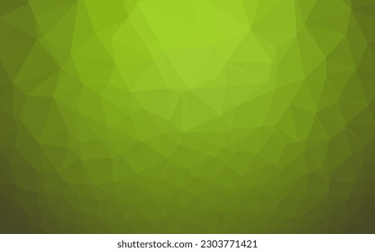 Verde claro, fondo abstracto de polígono vector amarillo. Ilustración colorida de estilo Origami con degradado.  Nuevo diseño para su negocio.
