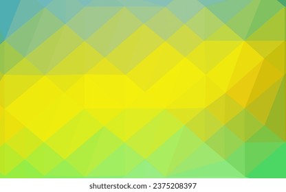 Light Green, Yellow vector polygon abstract backdrop. A completely new color illustration in a vague style. Completely new template for your business design.